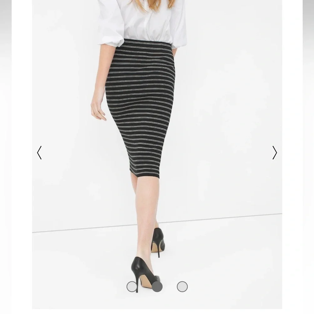 White House Black Market Stripe Sweater Pencil Skirt Medium